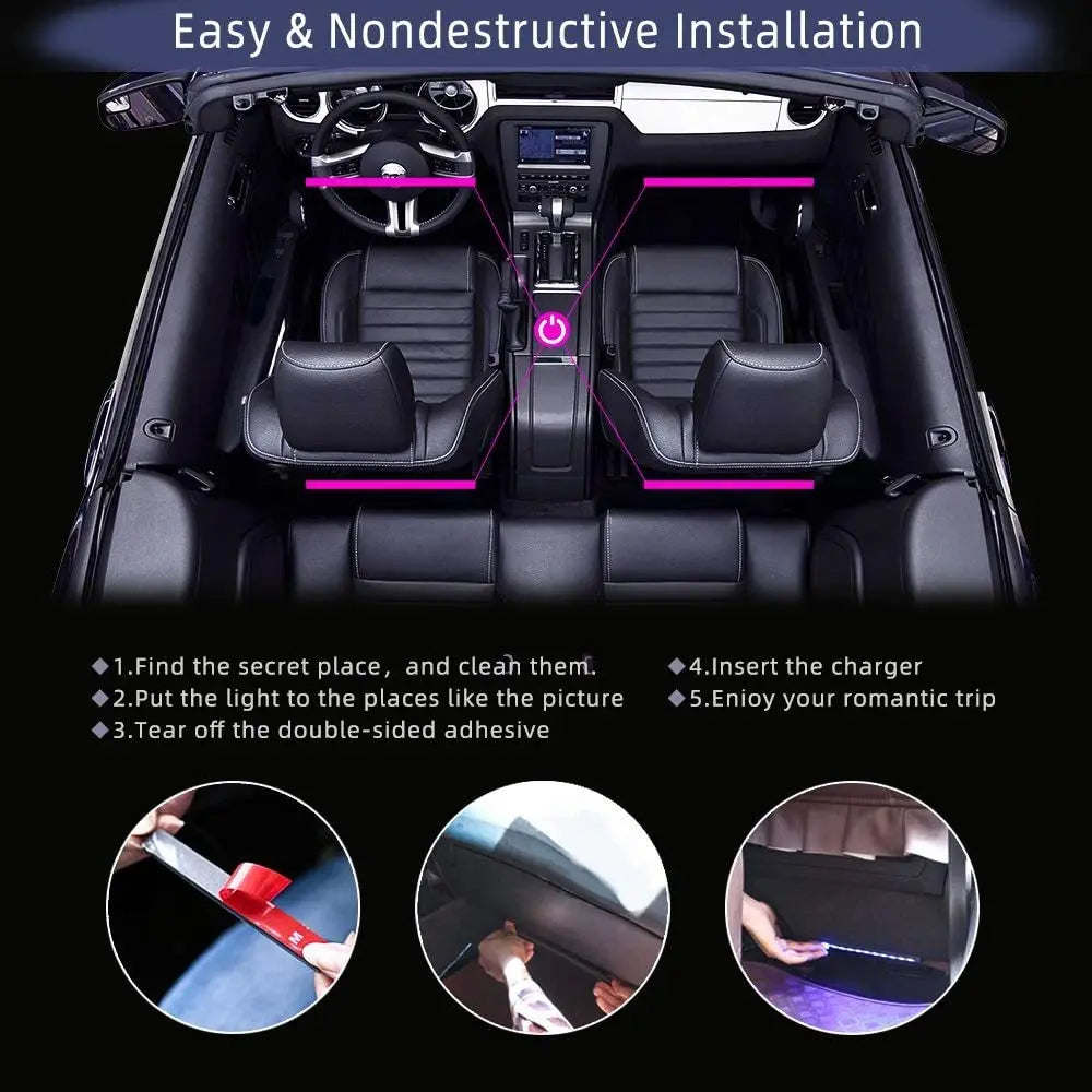 Neon LED Car Interior